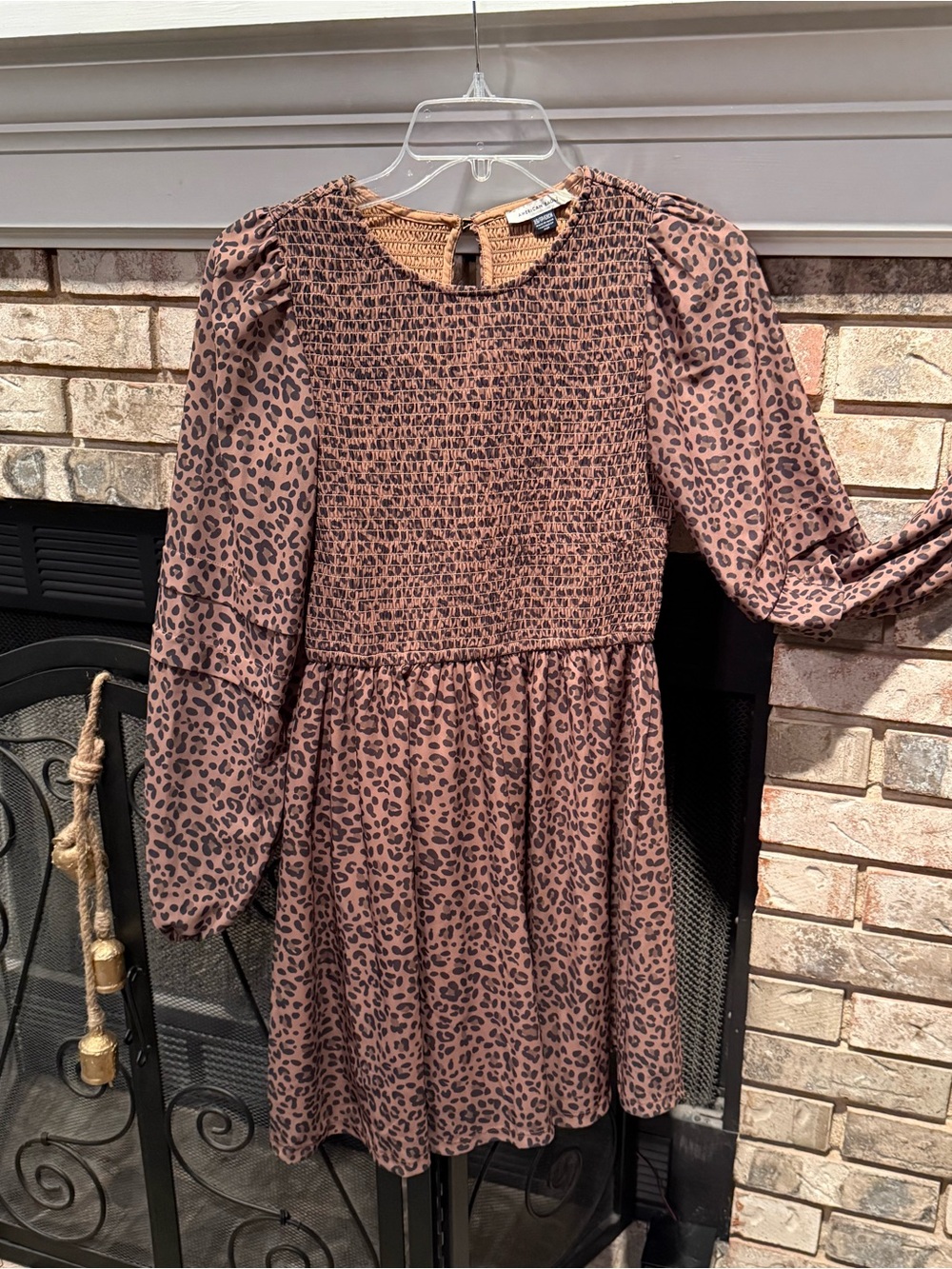 American Eagle smock top cheetah print dress, size XSmall, EUC